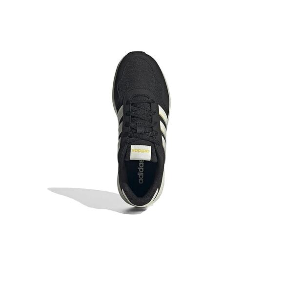 NWT adidas Unisex Kids Running 60s Sneakers Black/Off White/Yellow Sz 3.5 - Picture 2 of 4